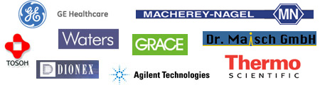   Agilent, Waters, Supelco, Dionex, Amersham, SGE, Thermo